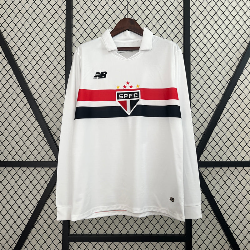 Camisa Manga Longa São Paulo I 24/25 - Adidas - Branca