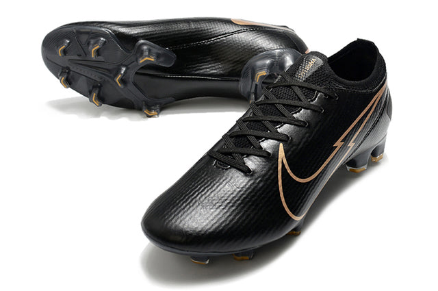 Chuteira Campo Nike Mercurial Vapor 13 Elite FG Black/Gold - Low