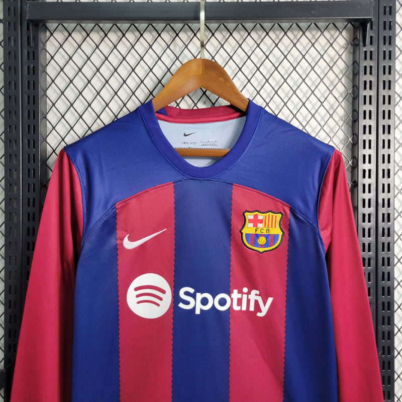 Camisa Manga Longa Barcelona 23/24 Nike - Grená