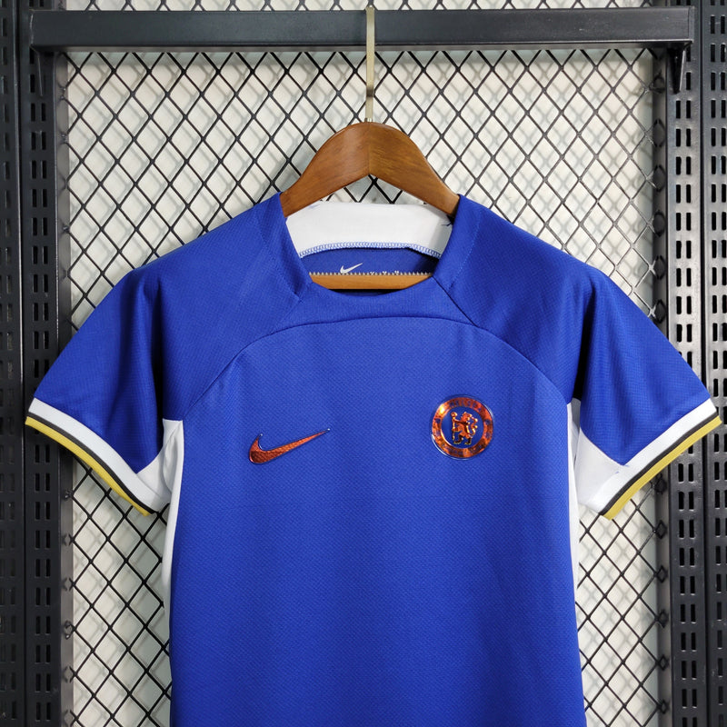 Kit Infantil Chelsea I 23/24 Nike - Azul