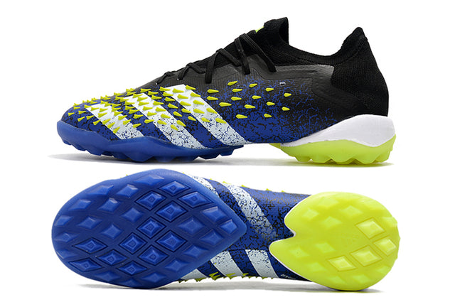 Chuteira Society Adidas Predator Freak .1 Black/Blue/Yellow - Low