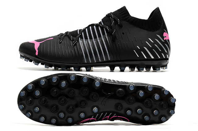 Chuteira Society Puma Future Z FG Black/Pink - Low