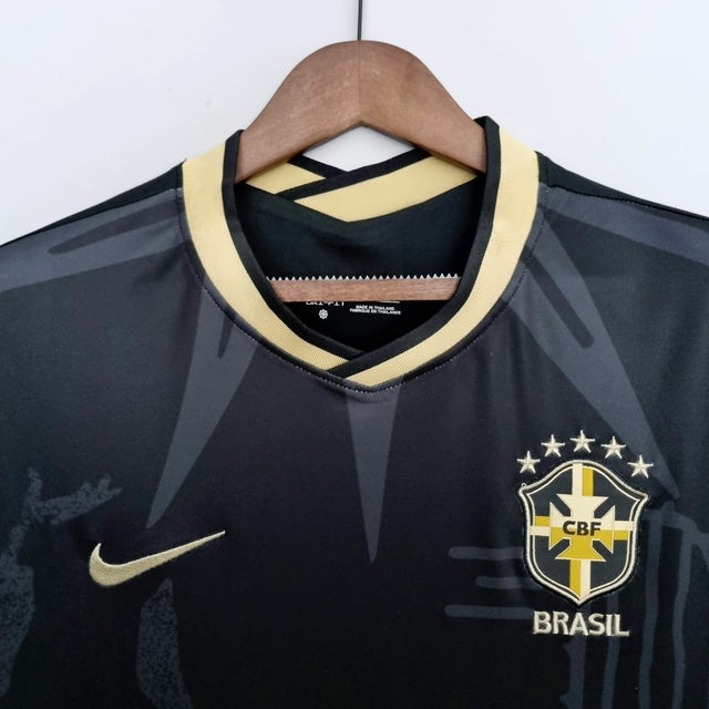 Camisa Seleção Brasil Fourth 2022 Nike - Preto - Conceito Nordeste