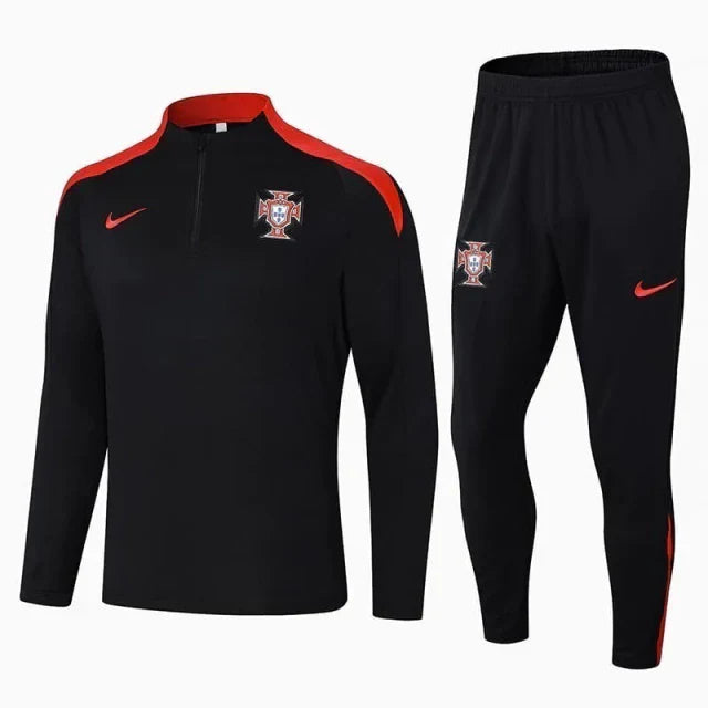 Conjunto Portugal 2024 Preto - Nike - Com Ziper