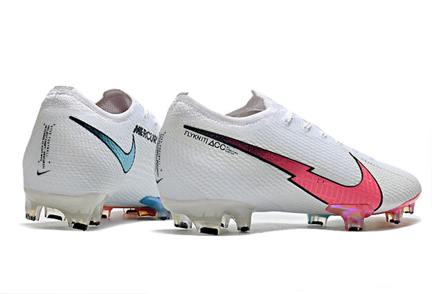 Chuteira Campo Nike Mercurial Vapor 13 Elite FG Branco/Rosa - Low