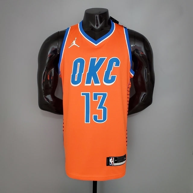 Camisa Basquete NBA Regata Oklahoma City Thunder Masculina - Laranja